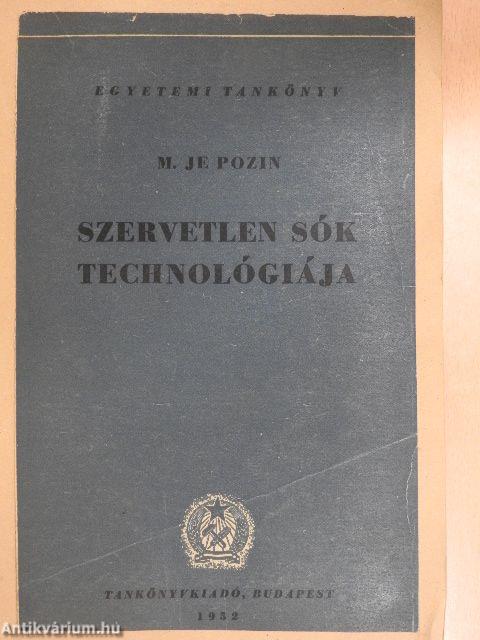 Szervetlen sók technológiája