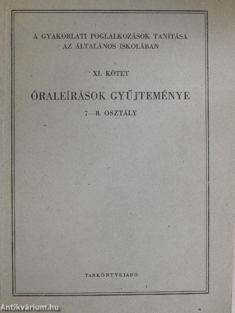 Óraleírások gyűjteménye 7-8. osztály