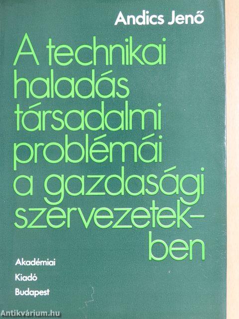 A technikai haladás társadalmi problémái a gazdasági szervezetekben