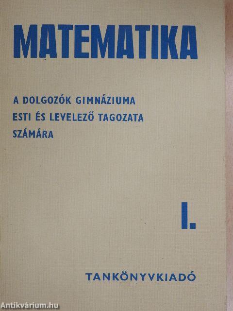 Matematika I.