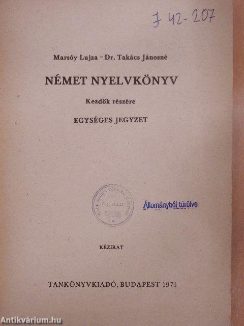 Német nyelvkönyv