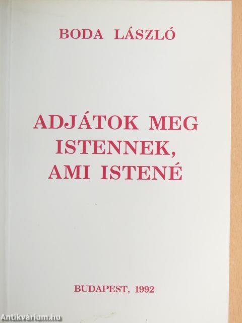 Adjátok meg Istennek, ami Istené
