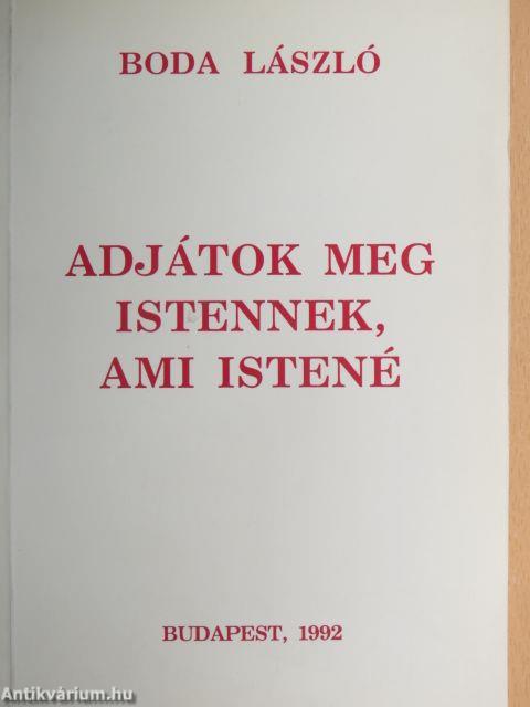 Adjátok meg Istennek, ami Istené