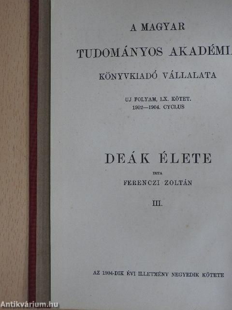 Deák élete III. (töredék)