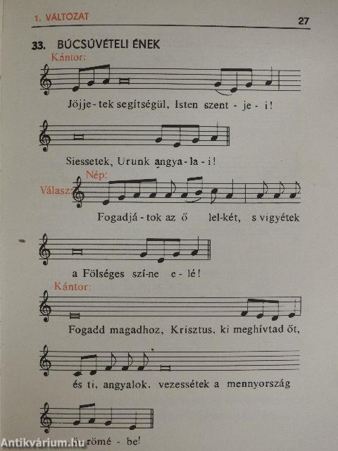 Temetési szertartáskönyv II.