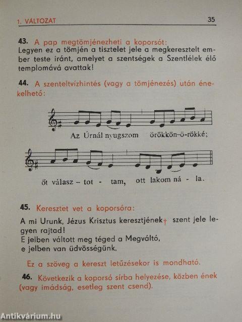 Temetési szertartáskönyv II.