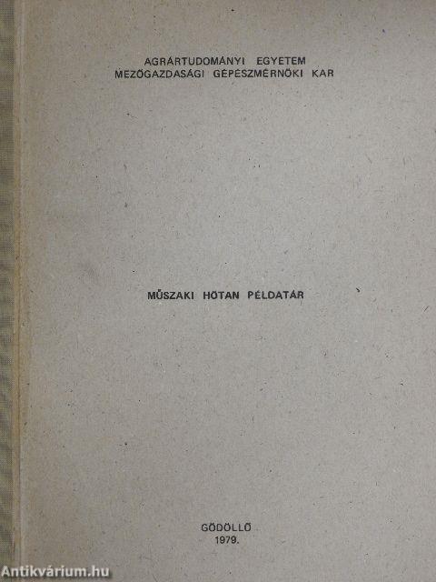 Műszaki hőtan példatár