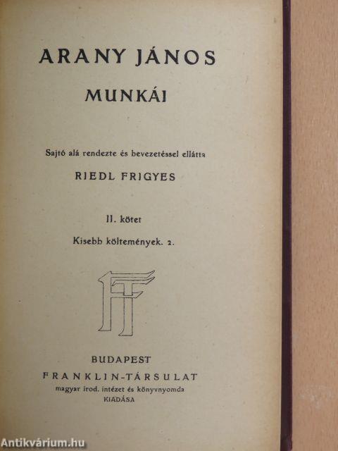 Arany János munkái II.