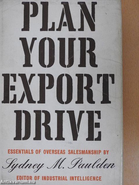 Plan Your Export Drive