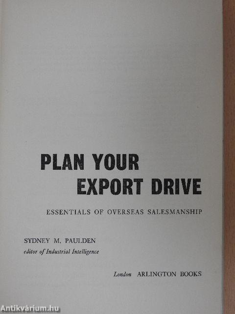 Plan Your Export Drive