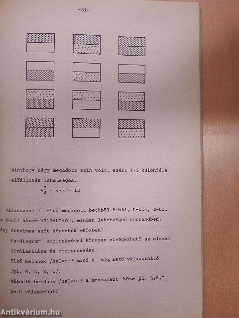 A matematikaoktatás tartalmának és módszerének korszerüsitése VII.