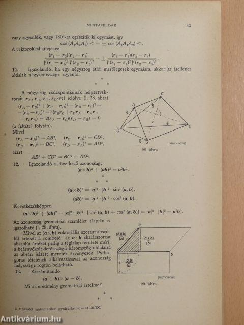 Műszaki matematikai gyakorlatok A. IX.