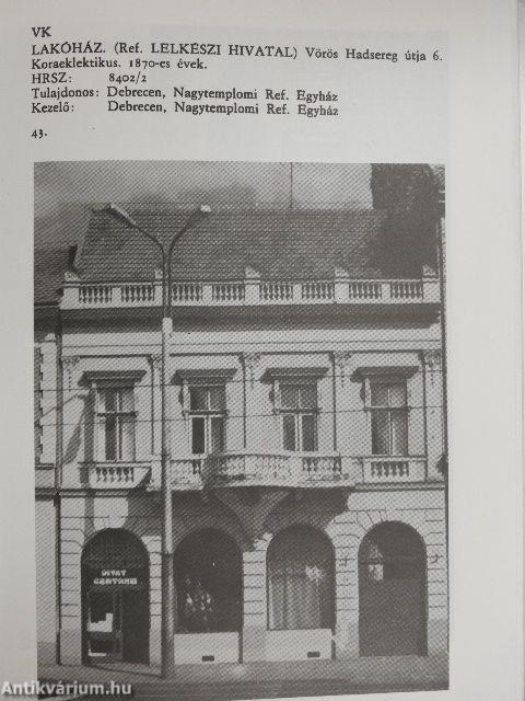 Debrecen műemléki katasztere 1987