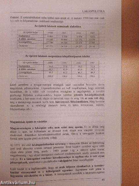 Településirányítás és infrastruktúra-gazdaság