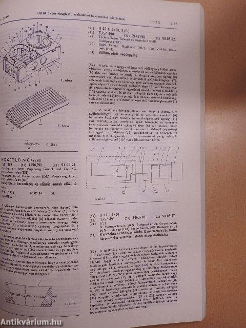 Szabadalmi Közlöny és Védjegyértesítő 1991. november