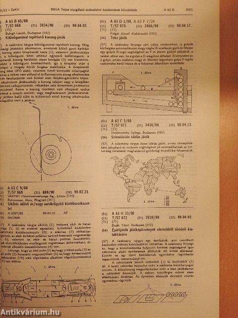 Szabadalmi Közlöny és Védjegyértesítő 1991. november