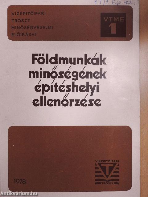 Földmunkák minőségének építéshelyi ellenőrzése