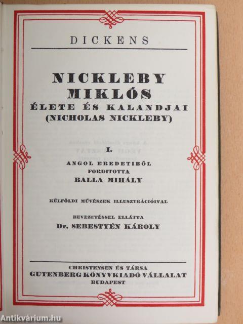 Nickleby Miklós élete és kalandjai I-V./Karácsonyi történetek I.