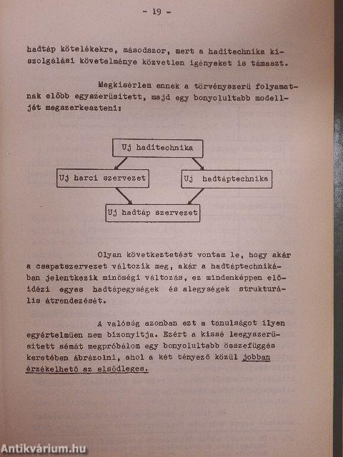 A szárazföldi csapatok anyagi biztosítására hivatott egységek és alegységek szervezeti korszerűsítéseinek útjai, működésük és vezetésük elvei