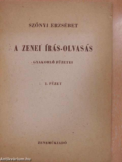 A zenei írás-olvasás gyakorló füzetei 1.