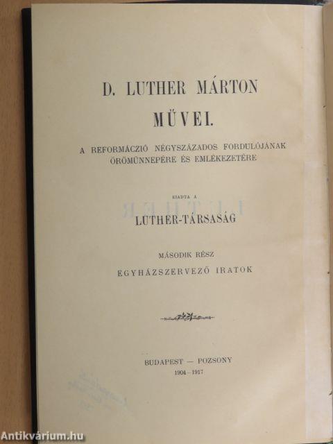 D. Luther Márton egyházszervező iratai V.