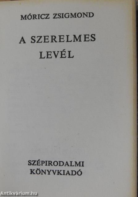 A szerelmes levél (minikönyv)