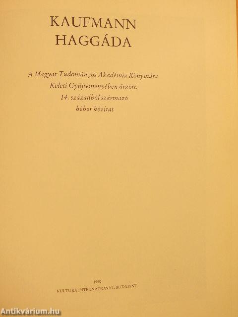 Kaufmann Haggáda