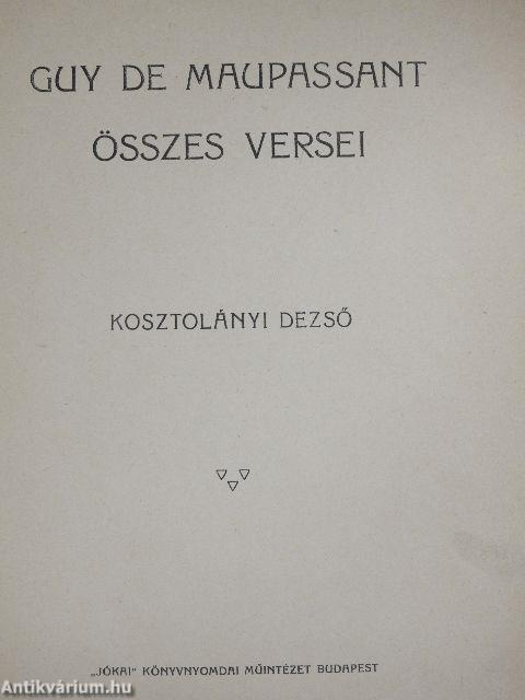 Guy de Maupassant összes versei