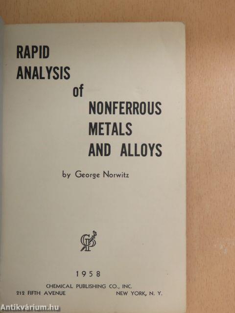 Rapid Analysis of Nonferrous Metals and Alloys