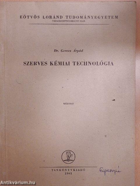 Szerves kémiai technológia II. 