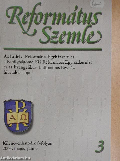 Református Szemle 2003. május-június