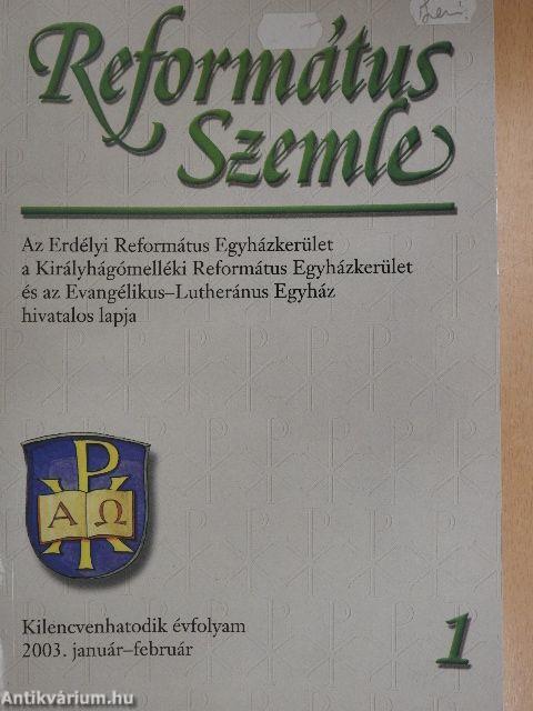 Református Szemle 2003. január-február