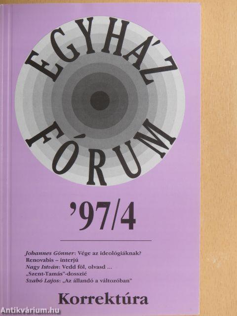 Egyházfórum 1997/4.