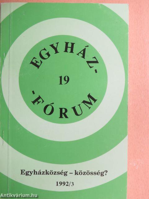 Egyházfórum 1992/3.