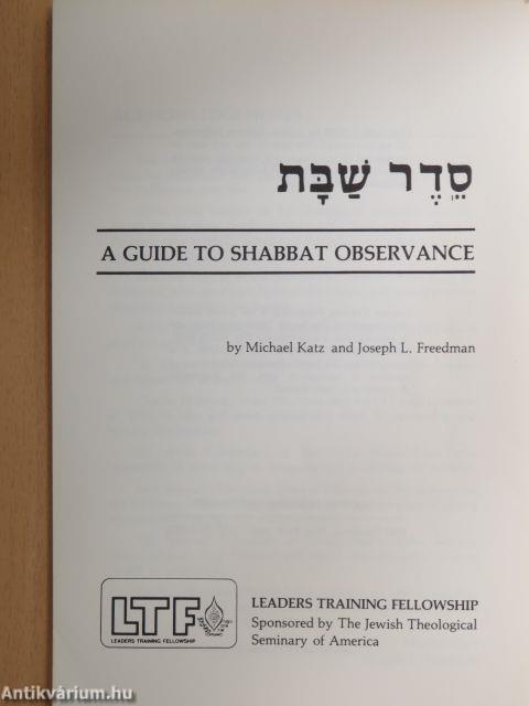 A Guide to Shabbat Observance