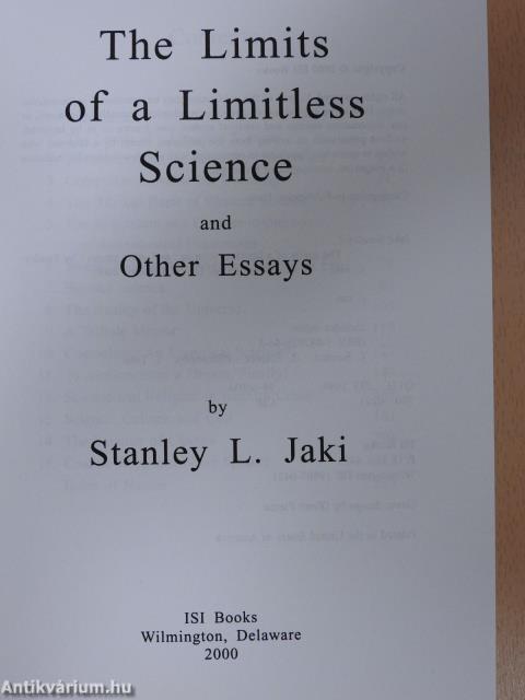 The Limits of a Limitless Science and Other Essays (aláírt példány)