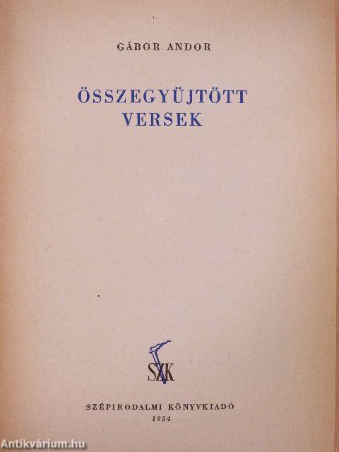 Összegyüjtött versek