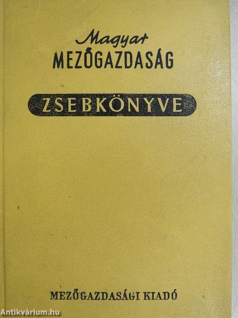 Magyar mezőgazdaság zsebkönyve 1967