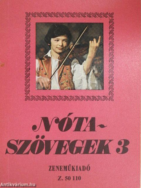 Nótaszövegek 3.
