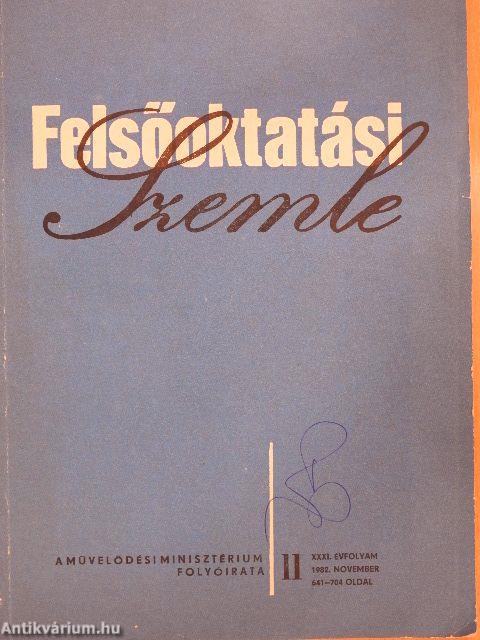 Felsőoktatási Szemle 1982. november