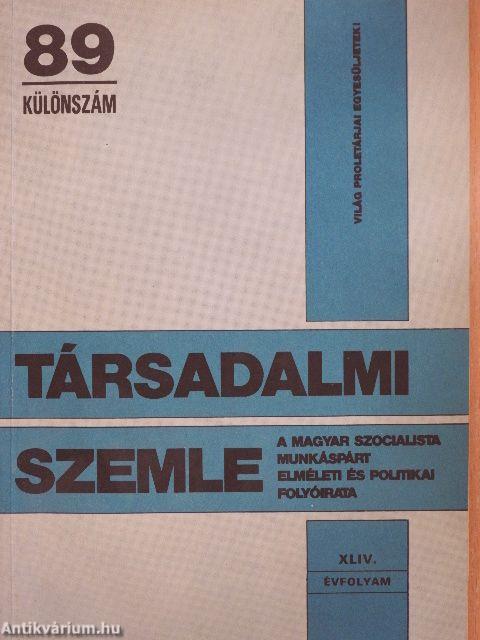 Társadalmi Szemle 1989. Különszám