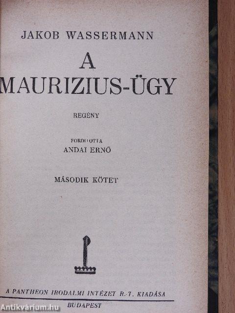 A Maurizius-ügy I-II.