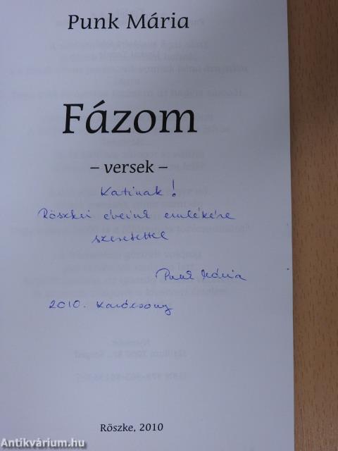 Fázom (dedikált példány)