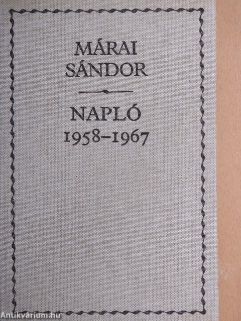 Napló 1958-1967