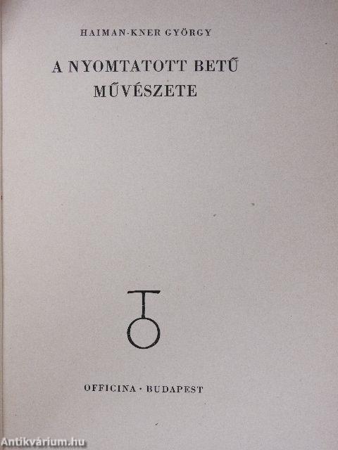 A nyomtatott betű művészete