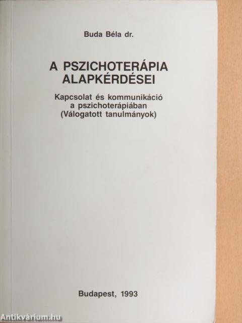 A pszichoterápia alapkérdései