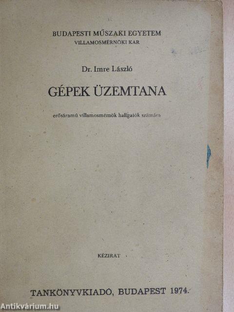 Gépek üzemtana