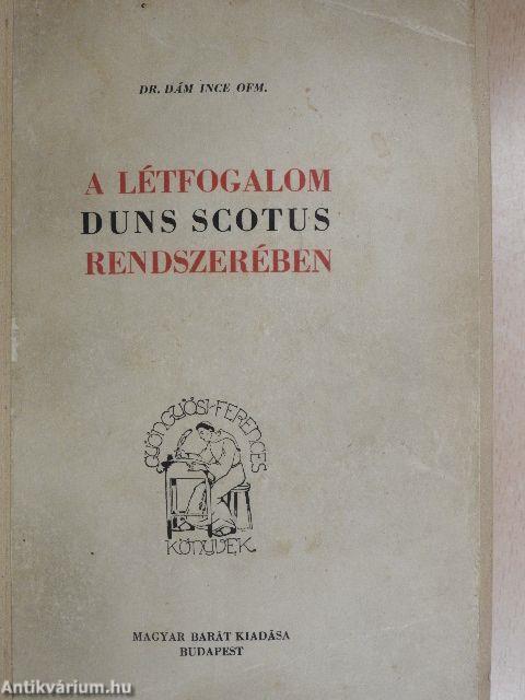 A létfogalom Duns Scotus rendszerében