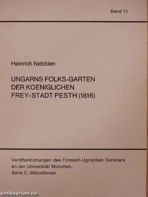 Ungarns Folksgarten der Koeniglichen Frey-Stadt Pesth (1816)