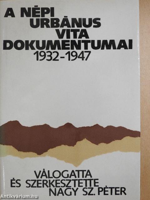 A népi urbánus vita dokumentumai